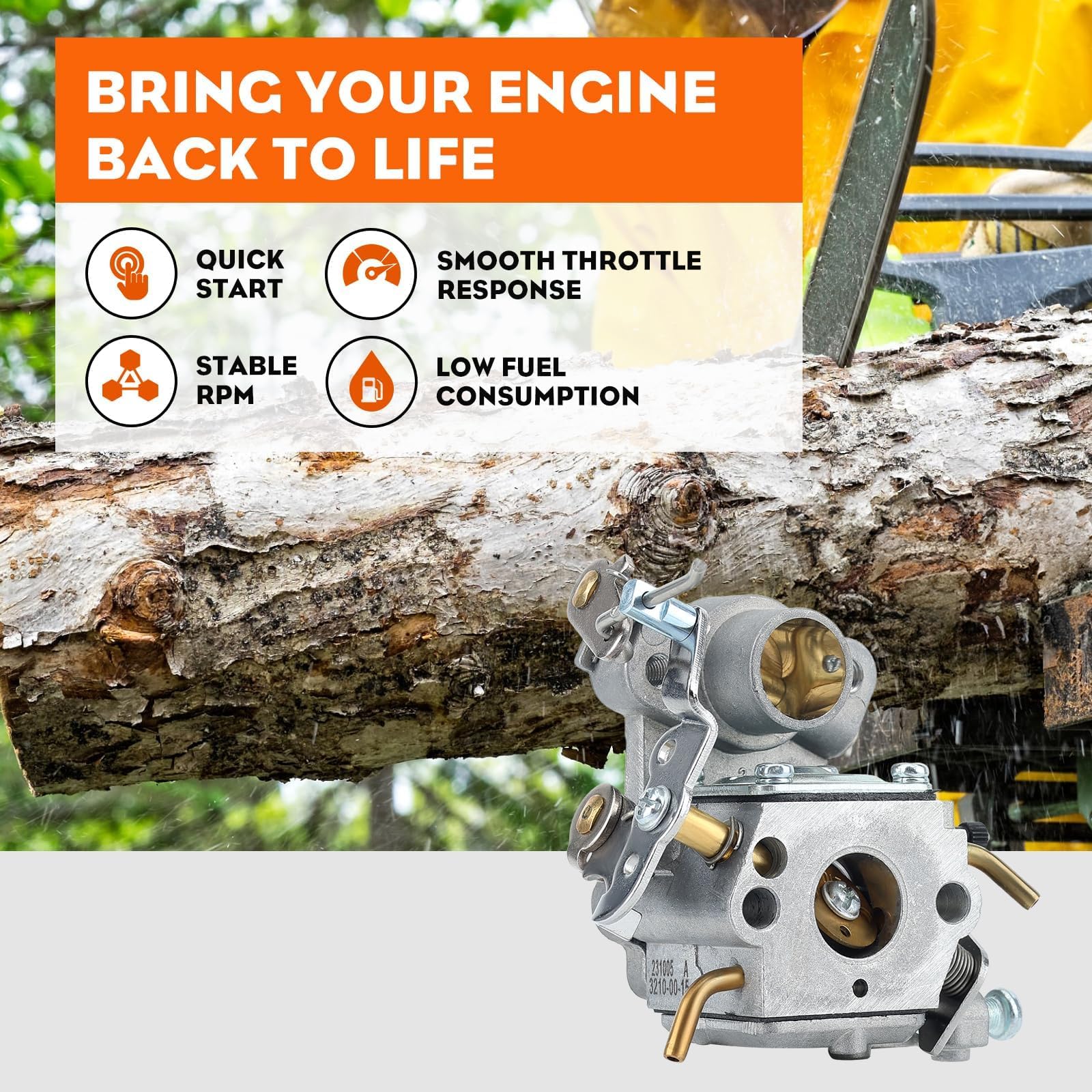 Hipa primer pump component showcases easy priming for smoother starting.