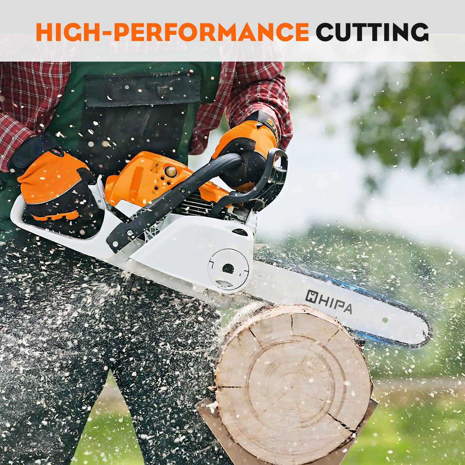 Hipa PS720 34DL 3/8 LP chain supports versatile yard work.