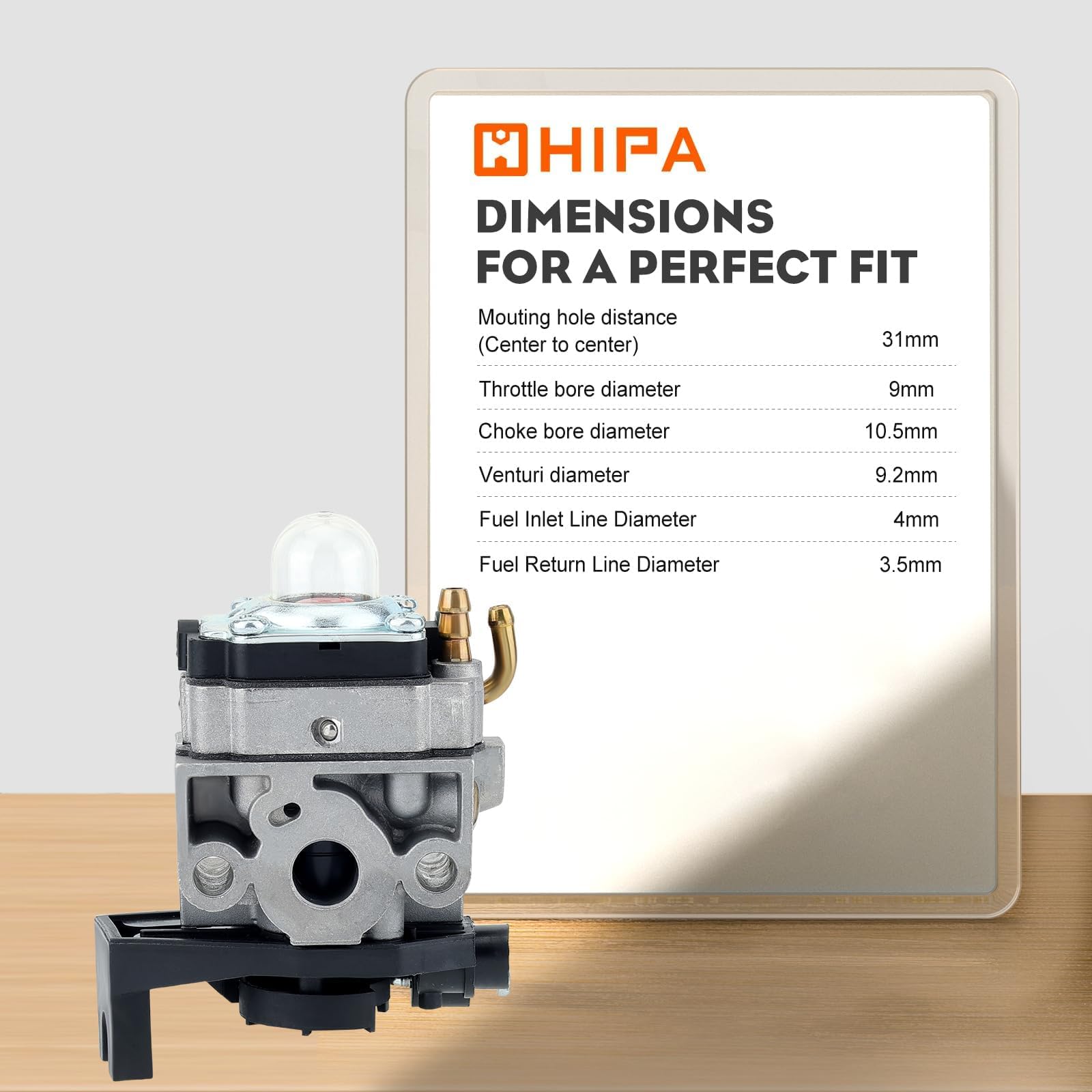 Hipa ready-to-run tuned carburetor for Honda GX35 installation.