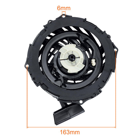 Hipa recoil starter side view emphasizes rugged construction for reliable pull starts