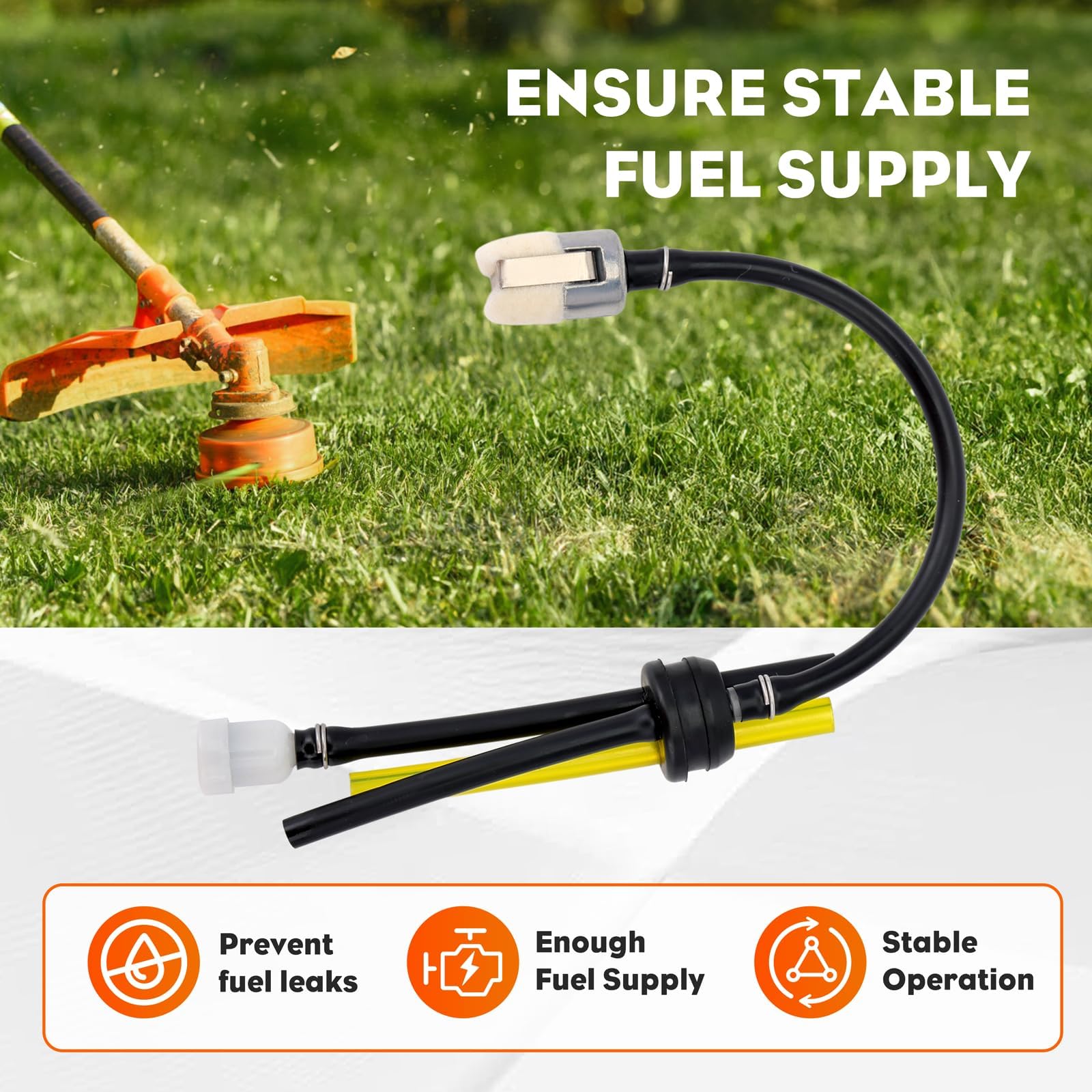 Hipa fuel line kit for Mantis tiller, enhances fuel flow.