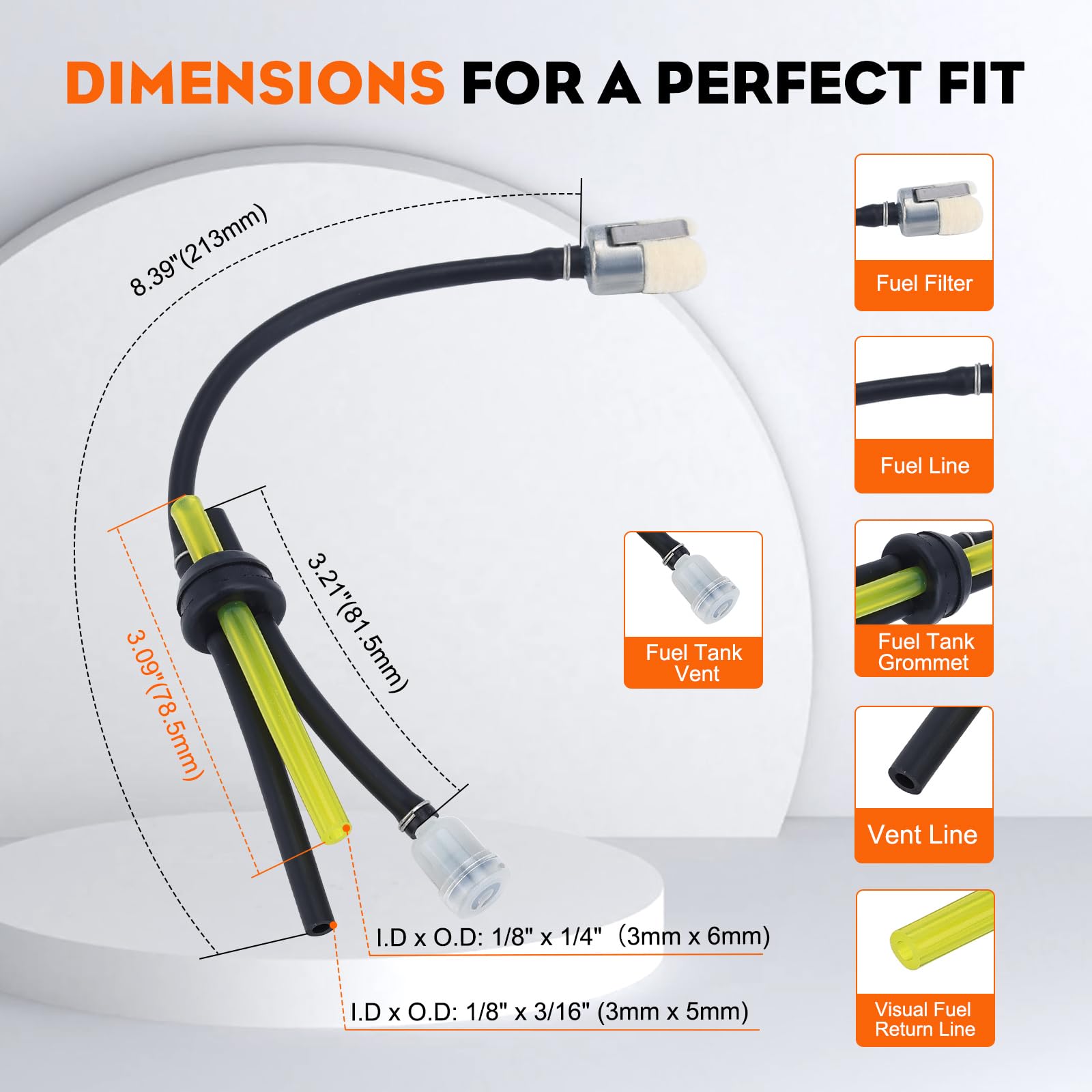 Hipa fuel line kit compatible with PB200/PB250 leaf blowers, simple swap.