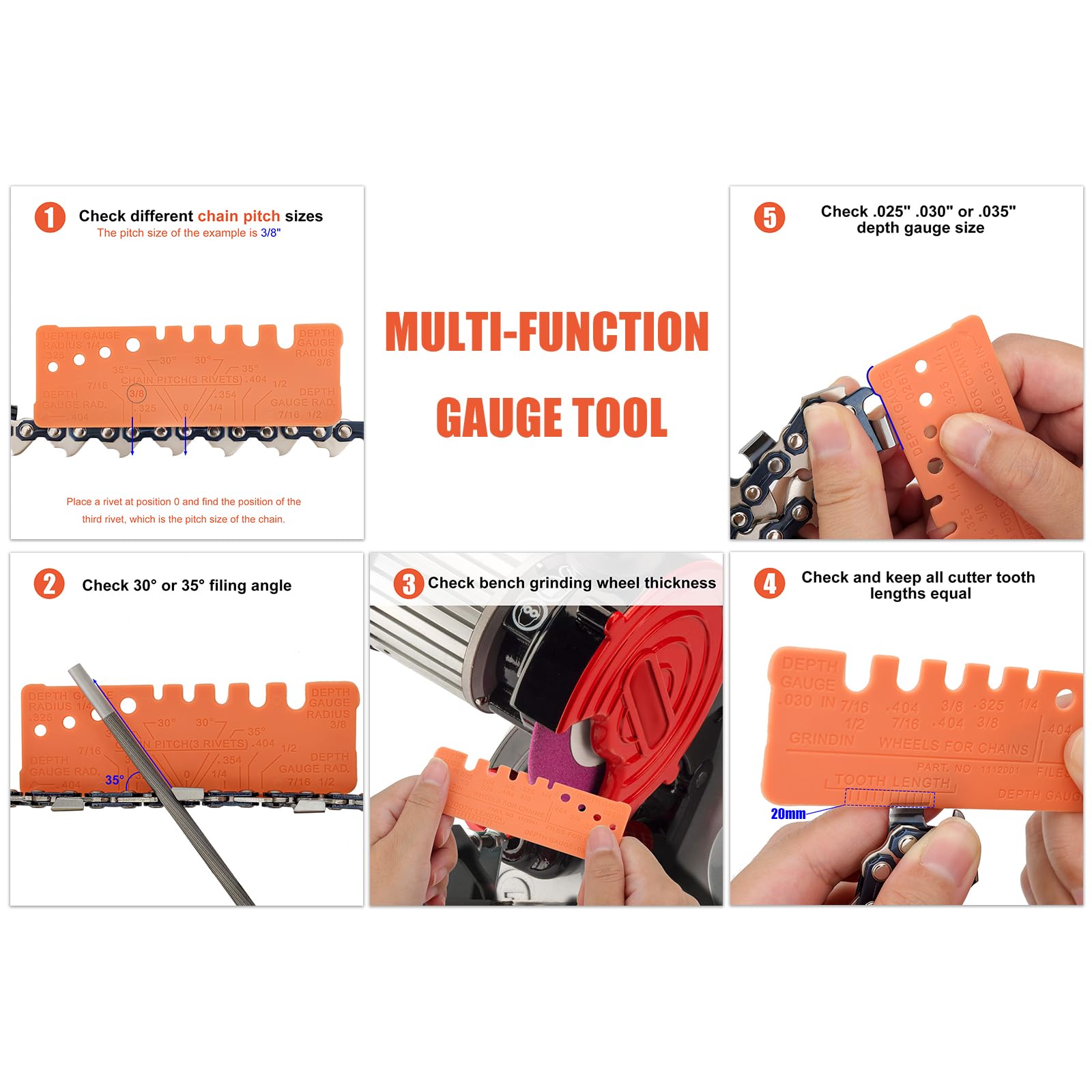Hipa round files in universal sizes help keep several saws sharp.