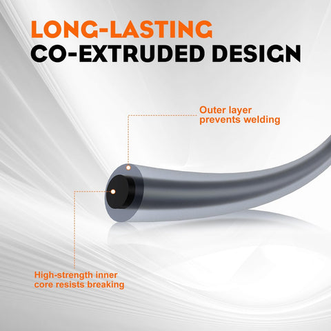 Hipa round trimmer line boosts efficient cutting and smooth operation.