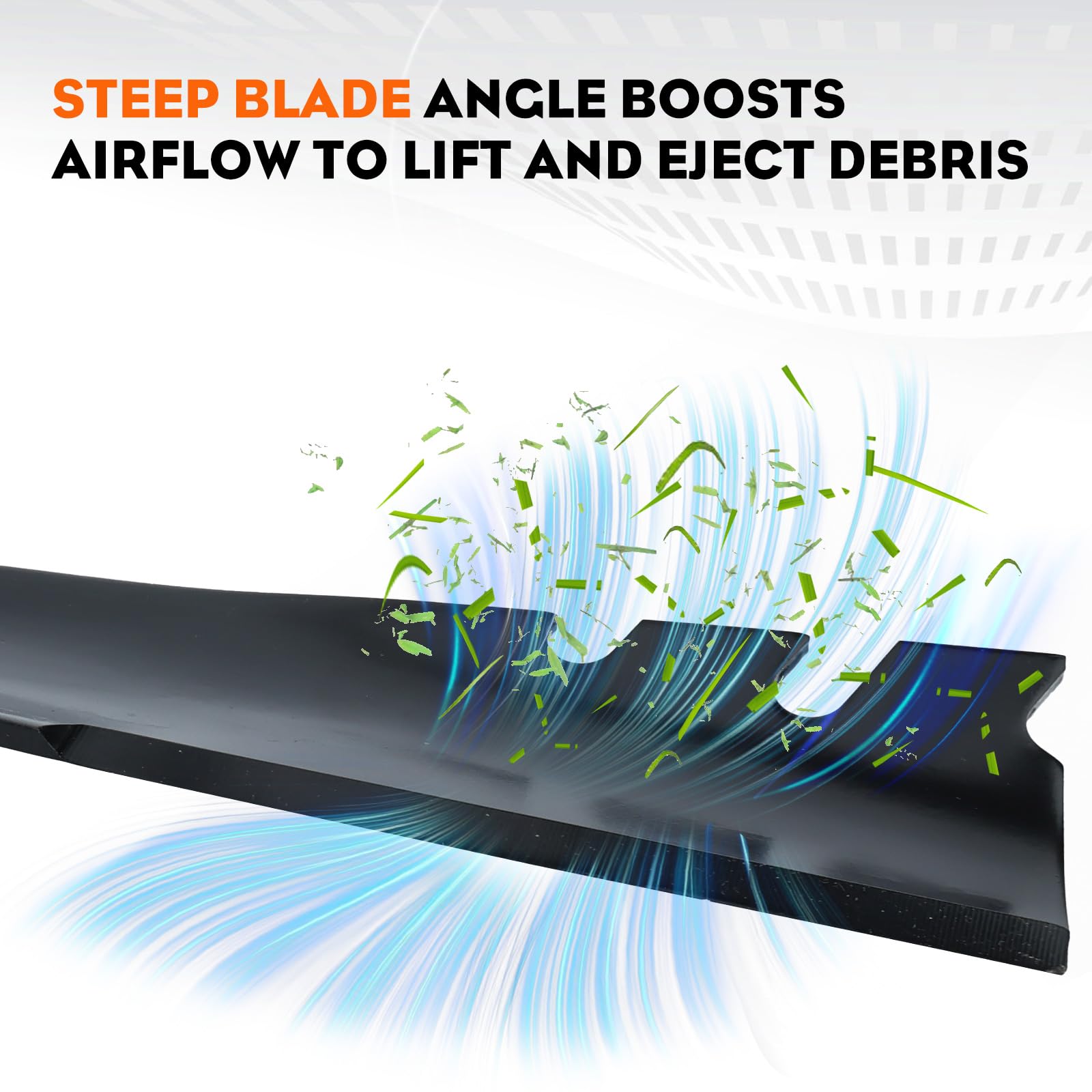 Hipa safety reminder image with gloves before installing blade.