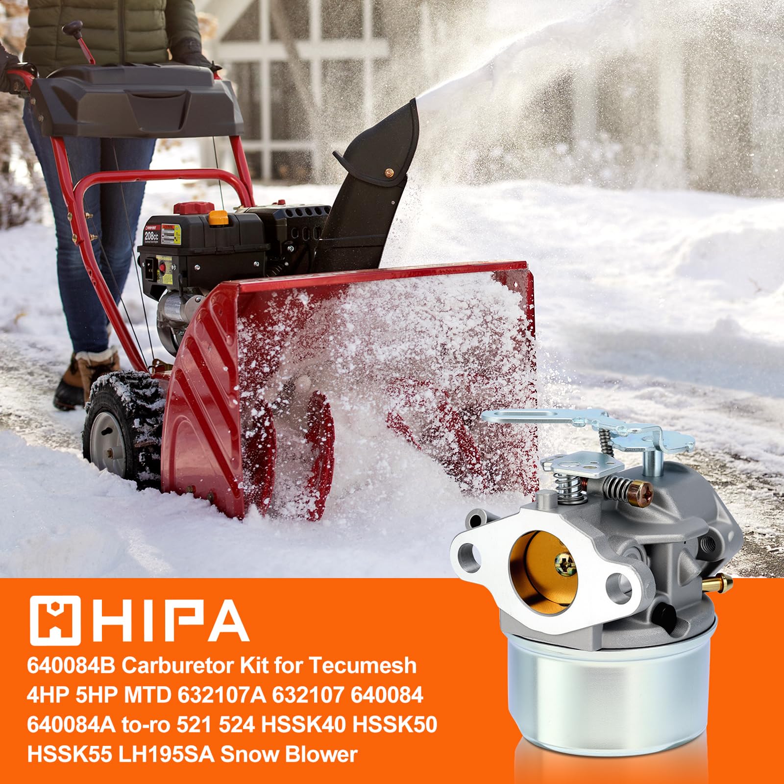 Hipa snow blower carburetor installation visual aid