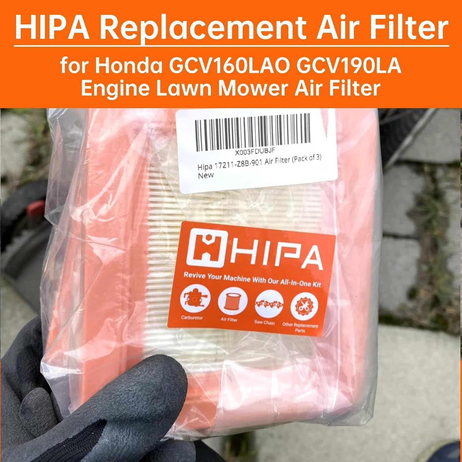 Hipa soft rubber seal air filter ensures a tight fit and reduced leaks