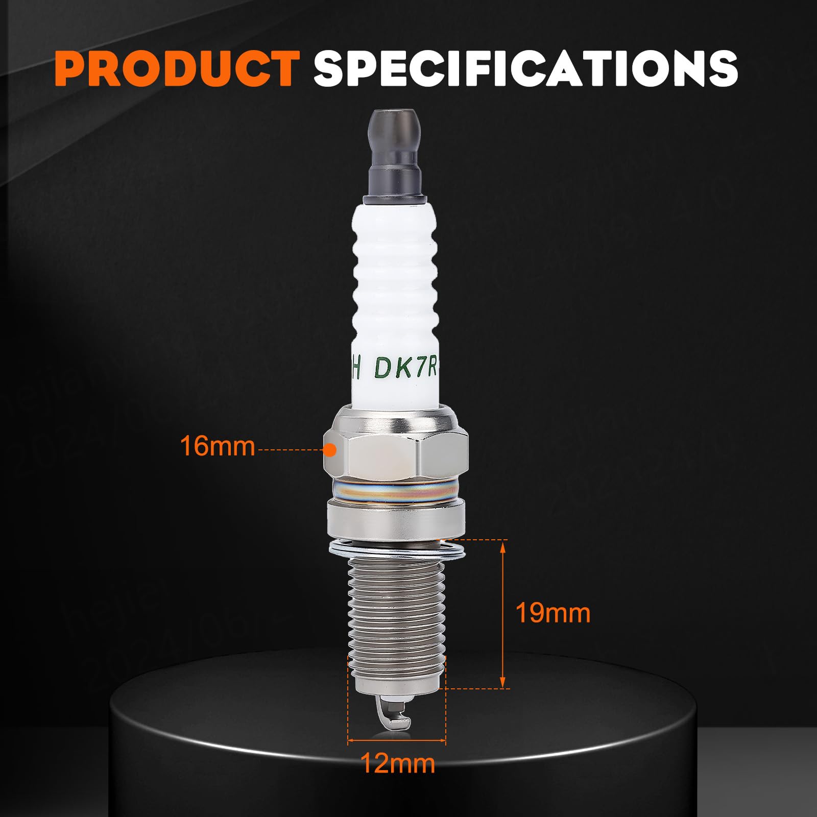 Hipa spark plug side view highlights hex size and installation ease