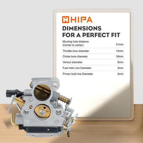 Hipa spark plug included for easy replacement.