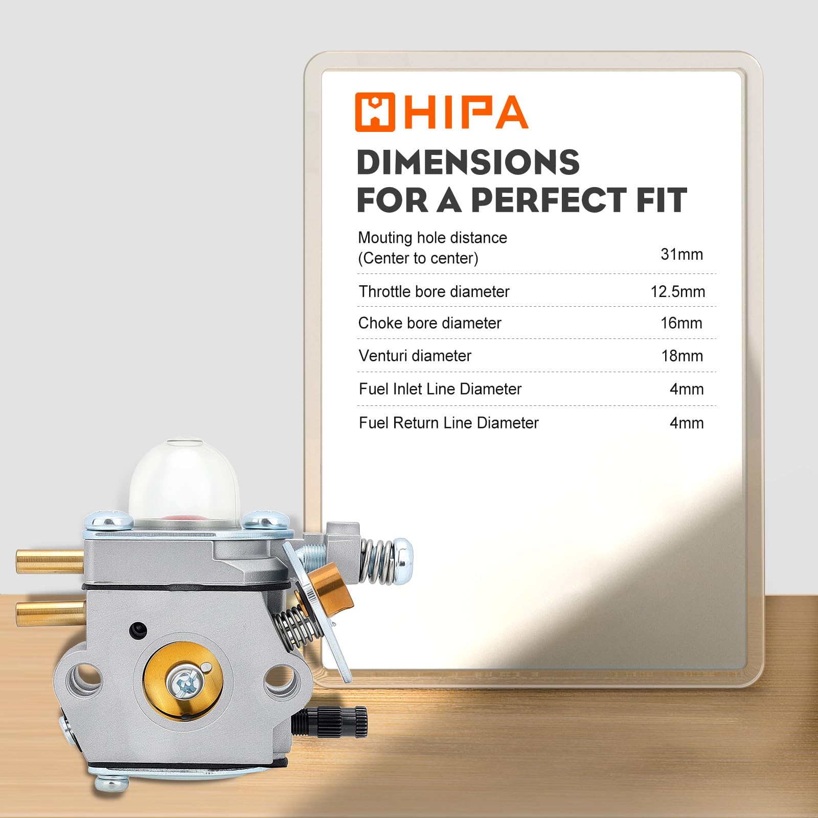 Hipa SRM 2100 carburetor wet flow test validates performance