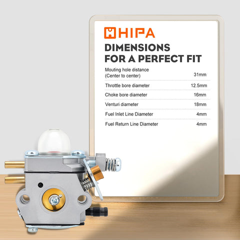 Hipa SRM 2100 carburetor wet flow test validates performance