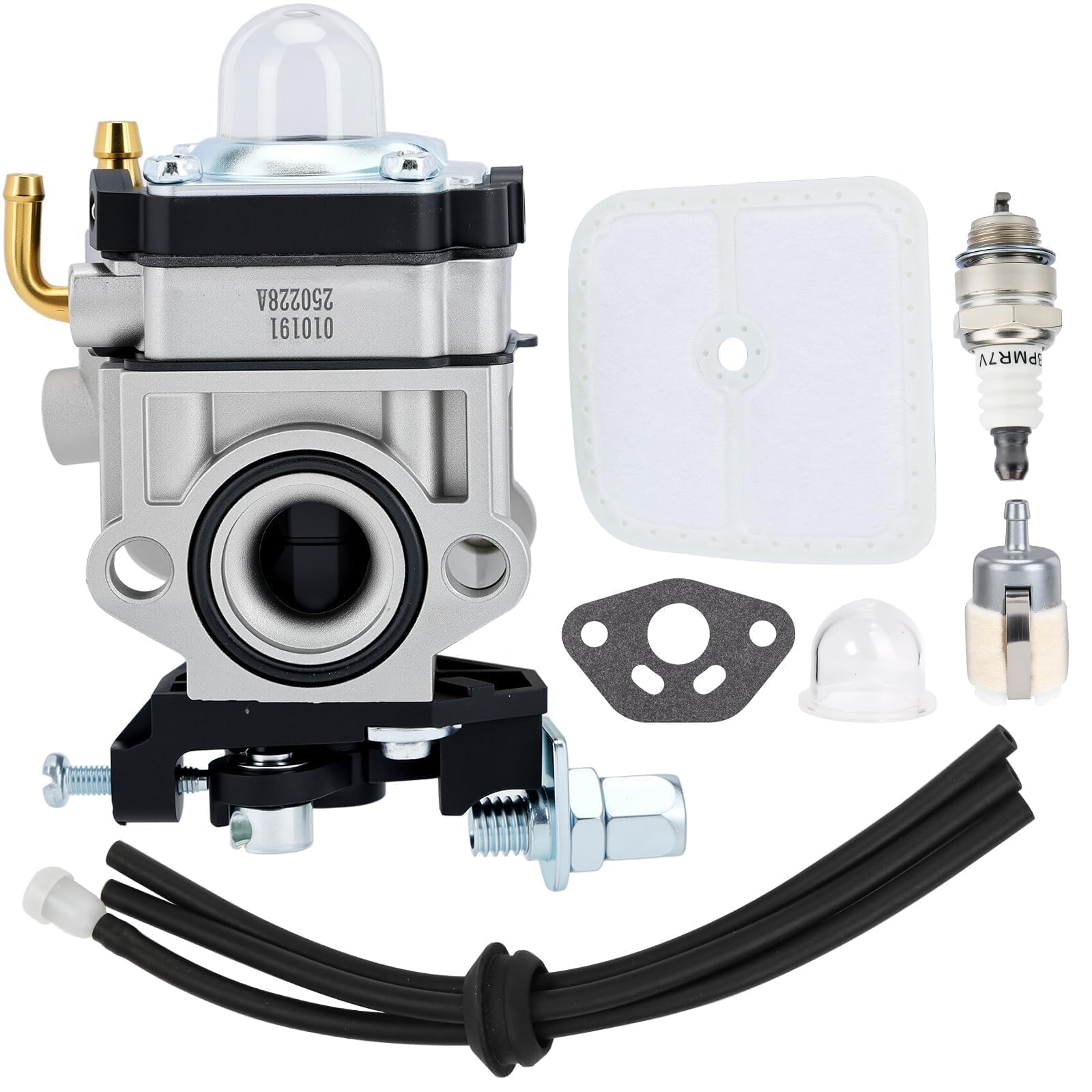 Hipa SRM-260 carburetor kit front view highlighting all-in-one compatibility for Echo trimmers.