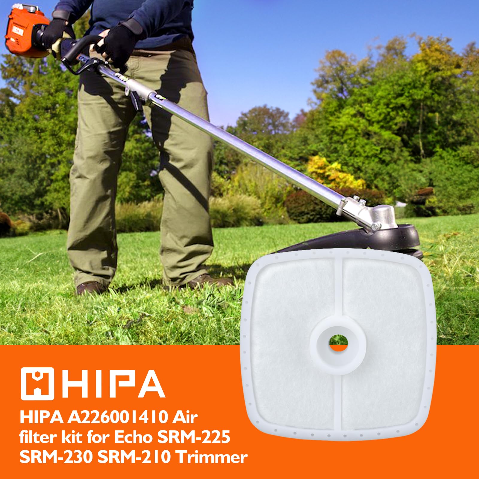 Hipa SRM225 air filter component for clean intake and smoother operation.
