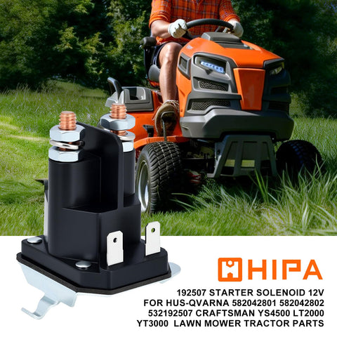 Hipa solenoid metal bracket ensures secure mounting for compatible riding mowers