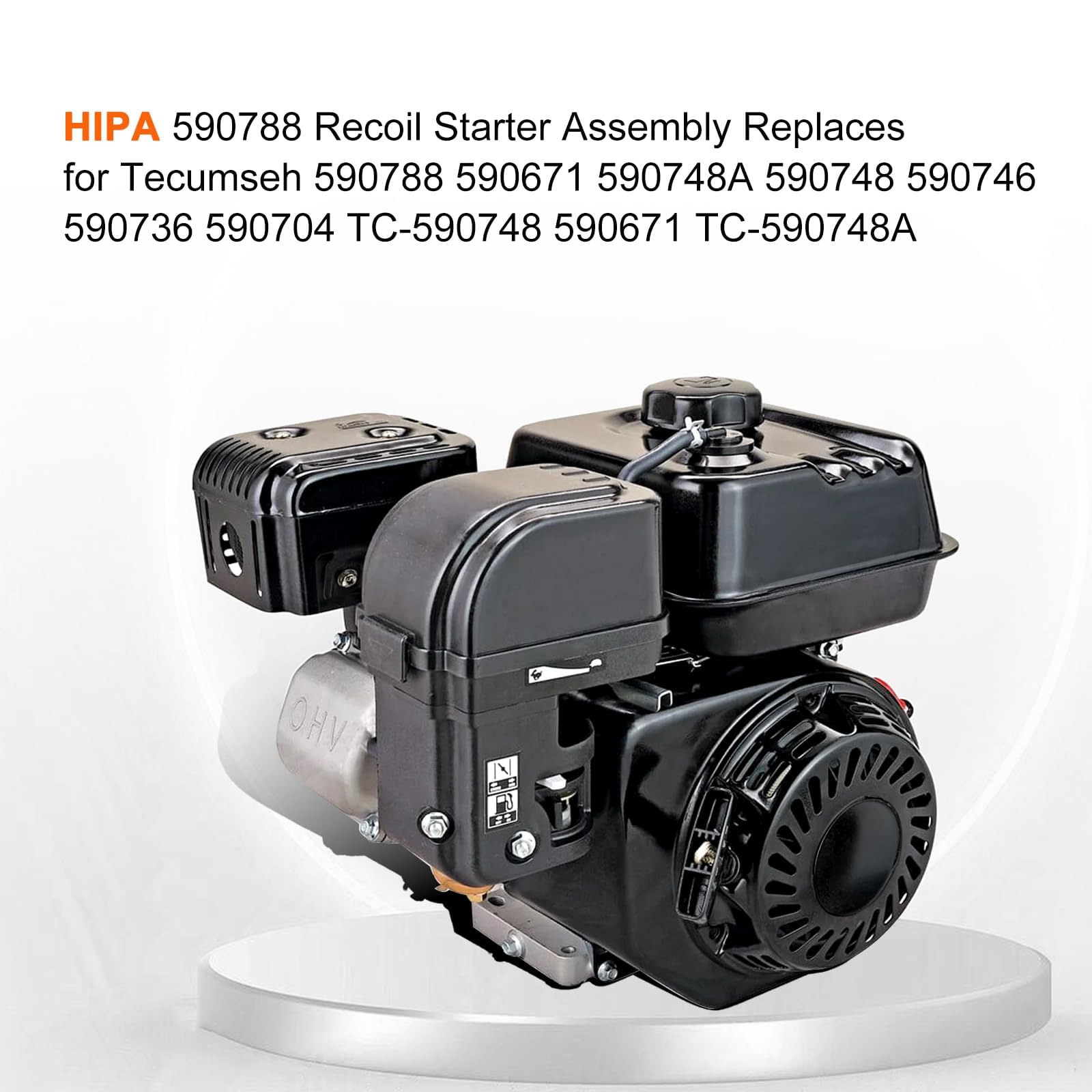 Hipa 4-cycle horizontal engine starter for Tecumseh HM100