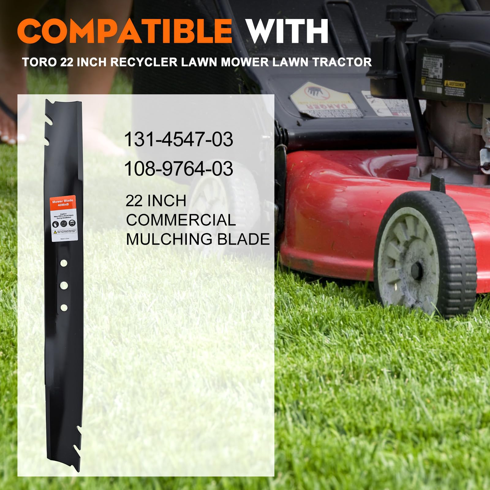 Hipa blade close-up shows alloy-steel construction for strength and wear resistance.