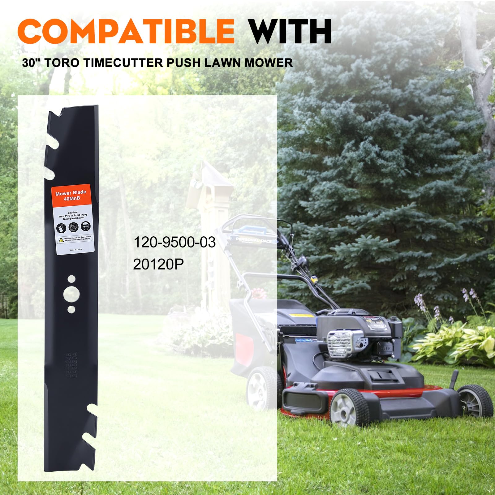 Hipa Toro Timemaster 30 blades toothed design enhances mulching performance on tall grass