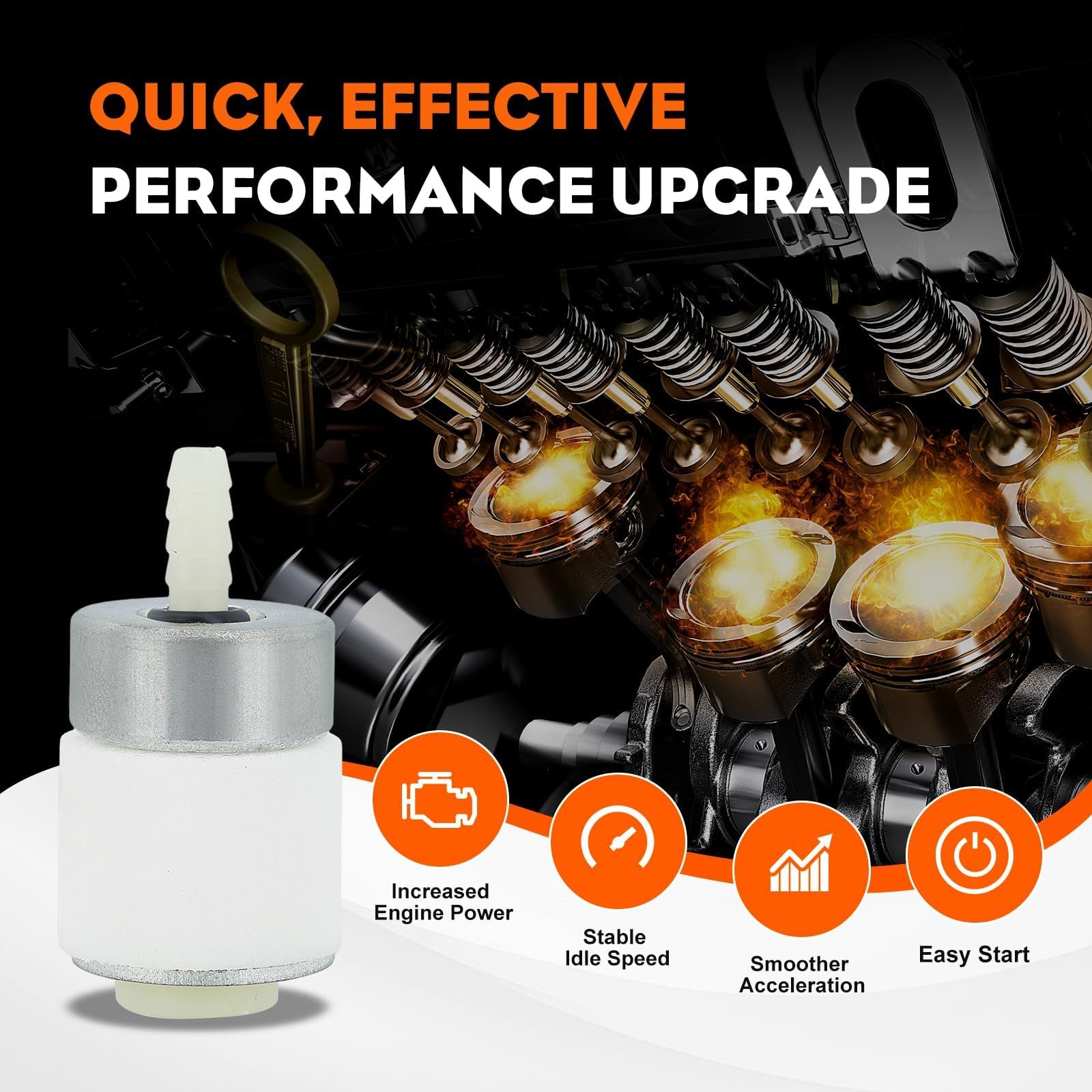 Two-foot fuel line set enables flexible fuel routing for trimmers