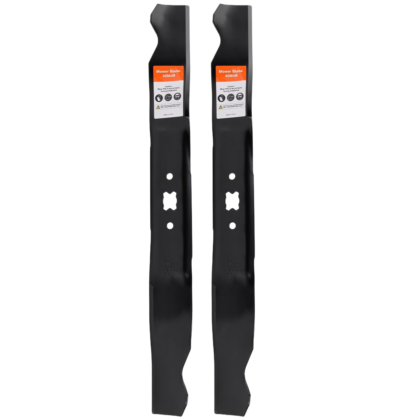 Hipa 942-0741A mulching blades front view for Troy-Bilt mowers improves clipping processing