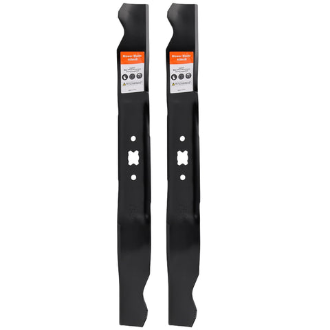Hipa 942-0741A mulching blades front view for Troy-Bilt mowers improves clipping processing