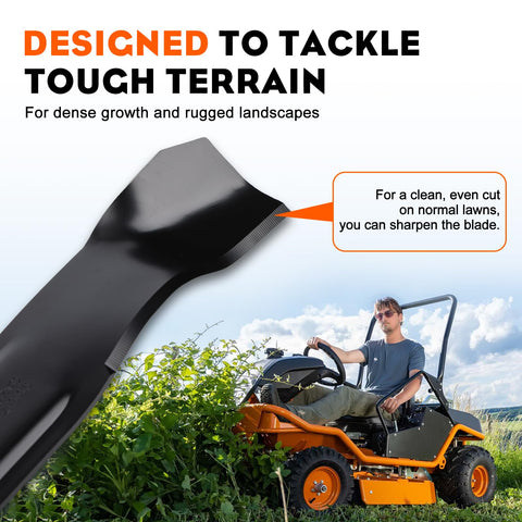 Coated blade edges resist rust and ease installation