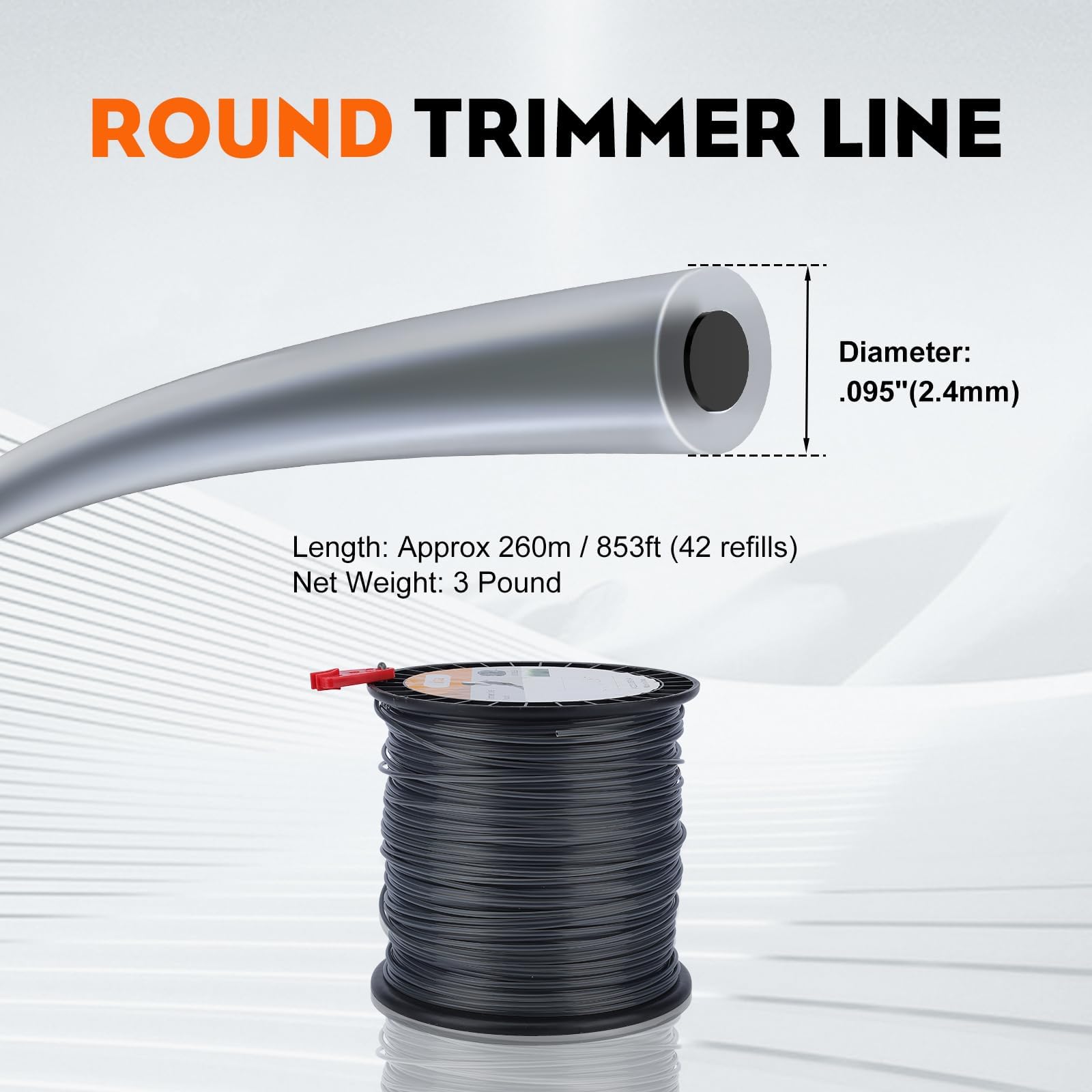 Hipa universal-fit trimmer line compatible with many gas trimmers.
