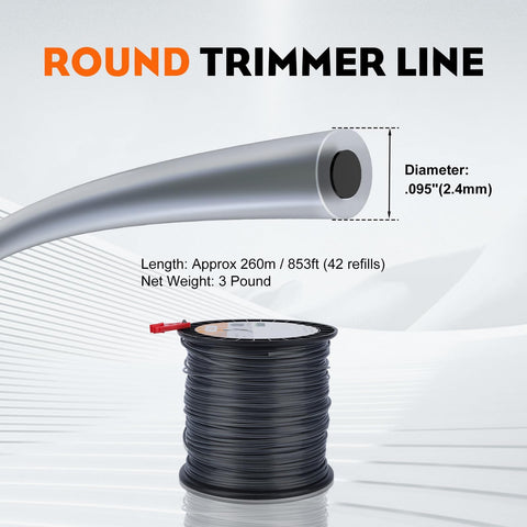 Hipa universal-fit trimmer line compatible with many gas trimmers.