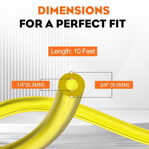 Hipa UV-ozone resistant fuel line detail for outdoor tool longevity.