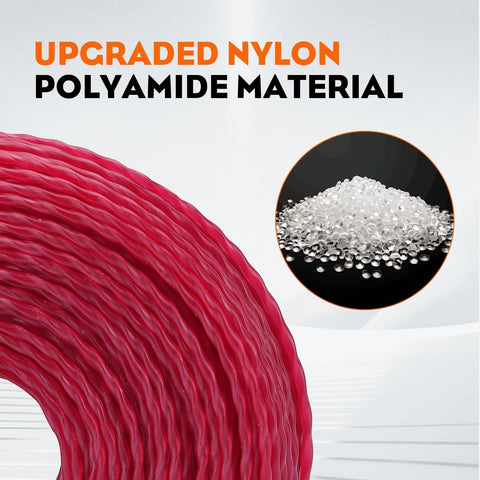 Hipa wear-resistant line provides extended life under tough yard work.