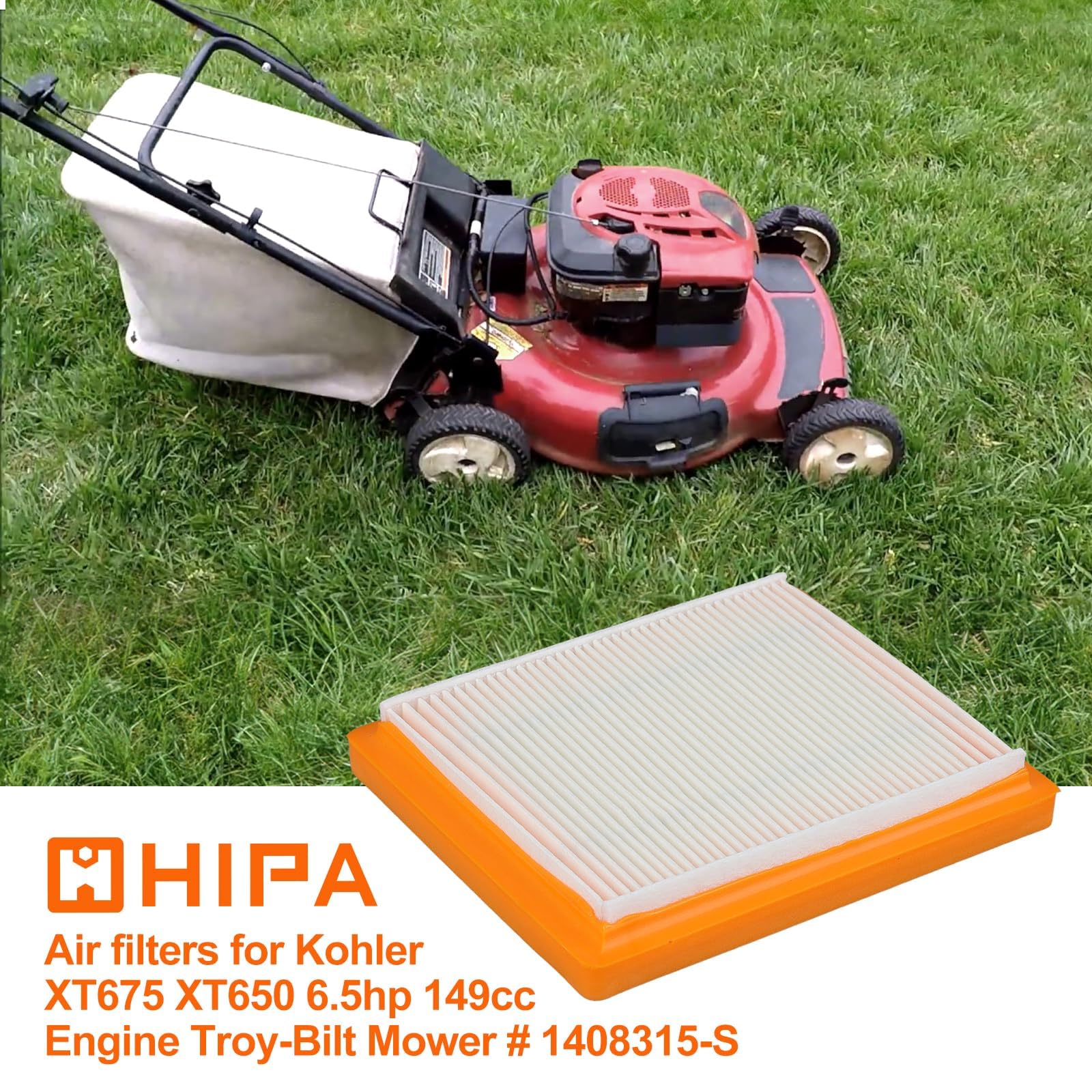 Hipa xt650 air filter pack shows compatibility and easy replacement for Kohler engines