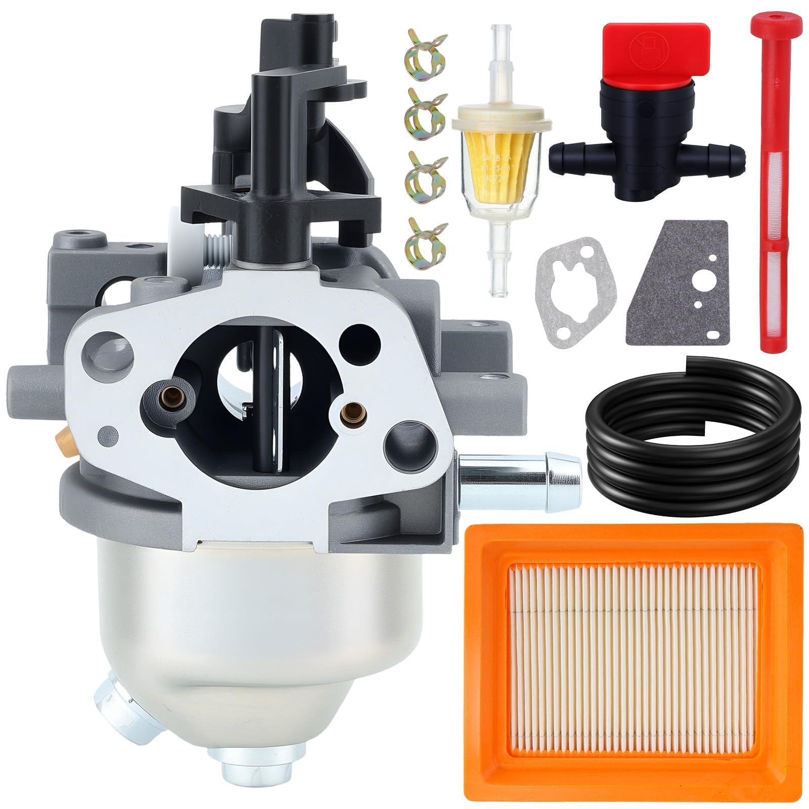 Hipa XT675 carburetor front view for easy Kohler Courage installation.