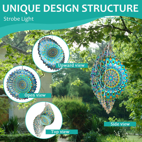 Hippolytusiart wind spinner epoxy-coated durability withstands weather