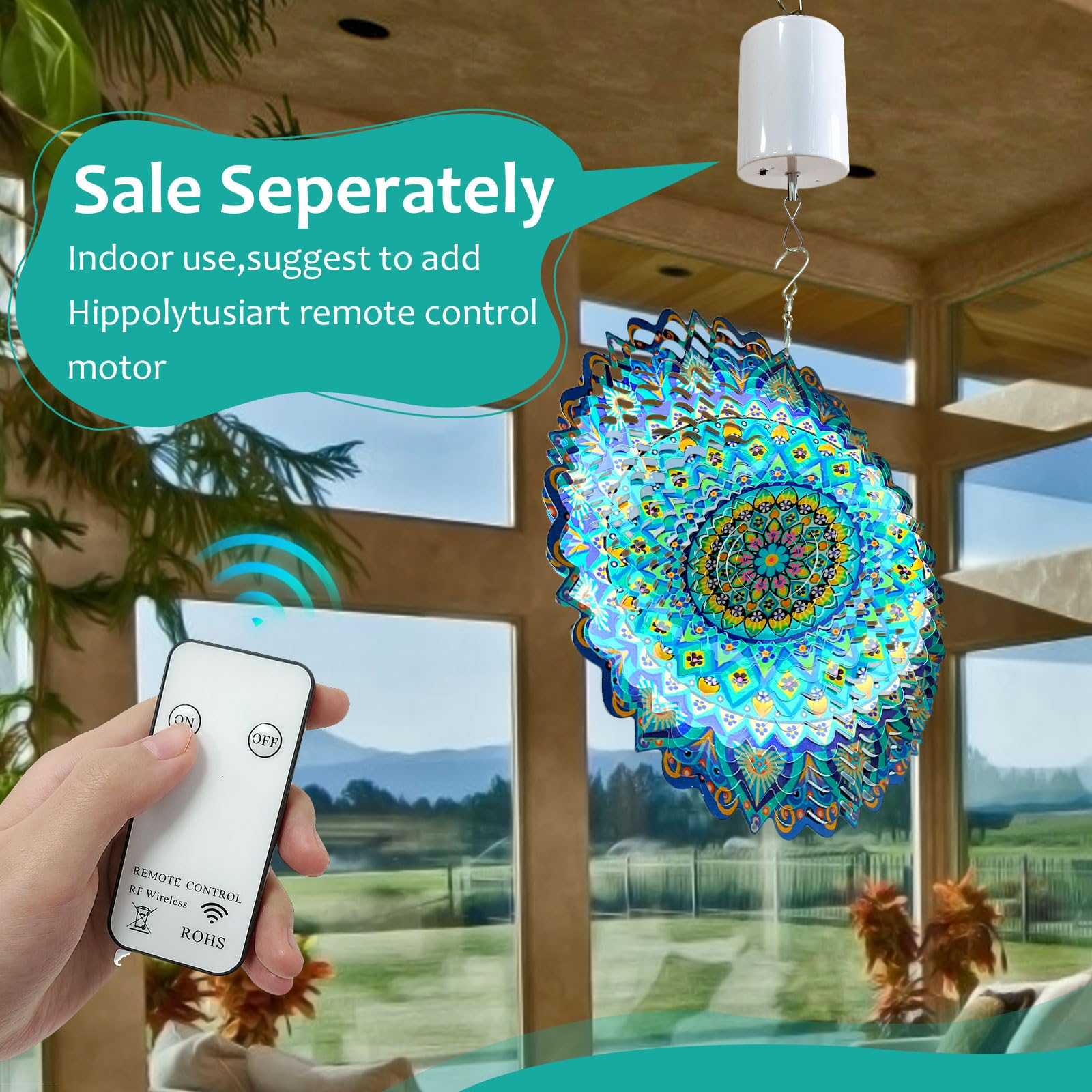 Hippolytusiart wind spinner gift packaging ideal for mandala lovers