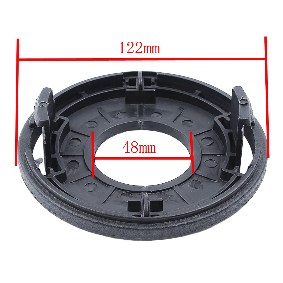 Hippotech spring-trimmer-head assembly for smooth line feeding