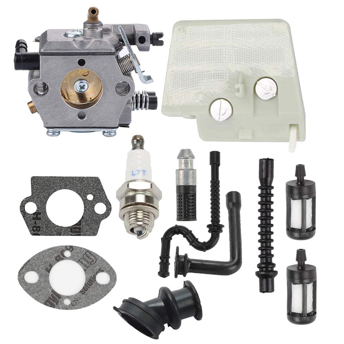 Hippotech WT-194 carburetor packaging for quick installation on compatible Stihl chainsaws.
