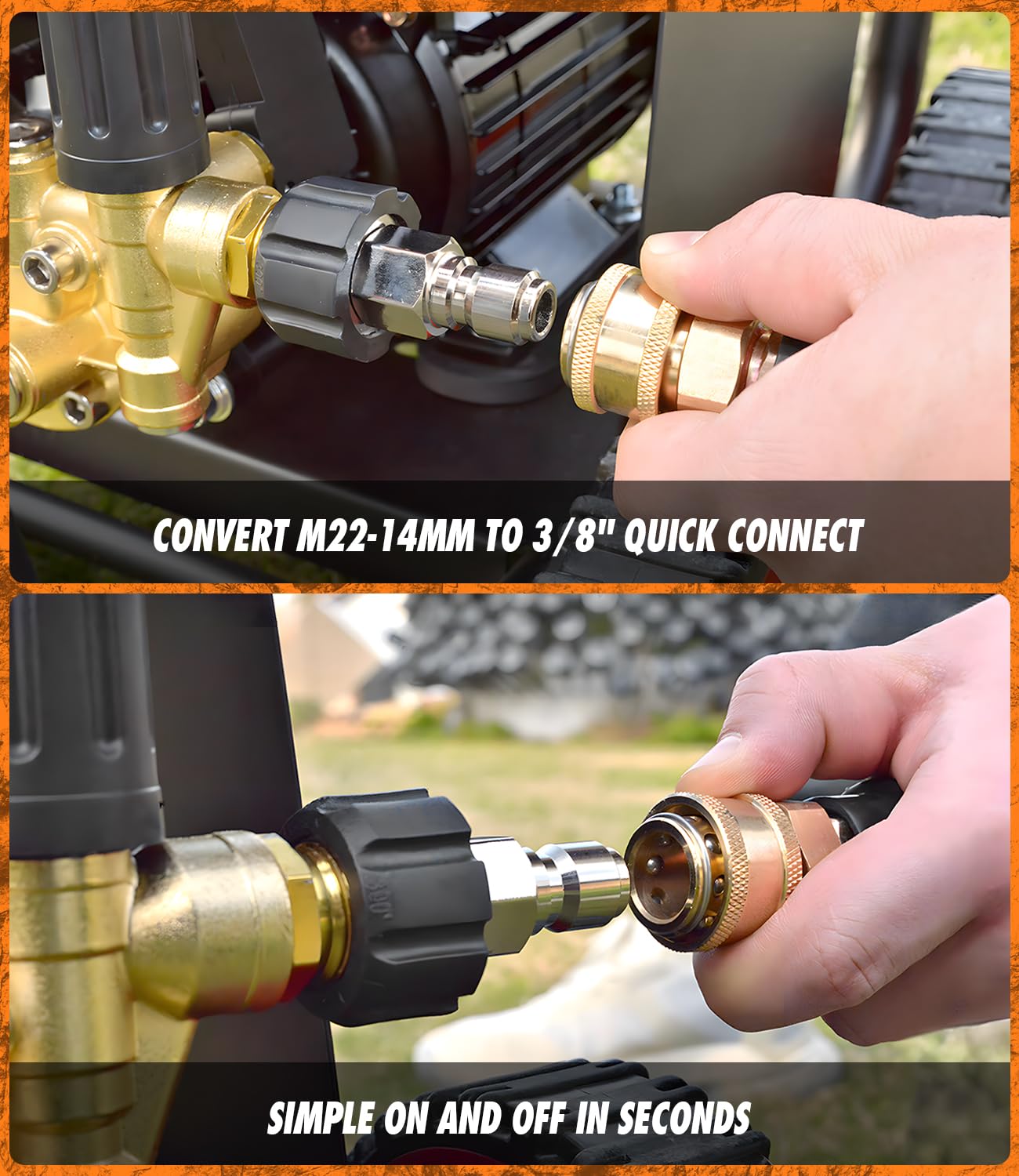 HiPrewaPro brass and stainless fittings resist rust.
