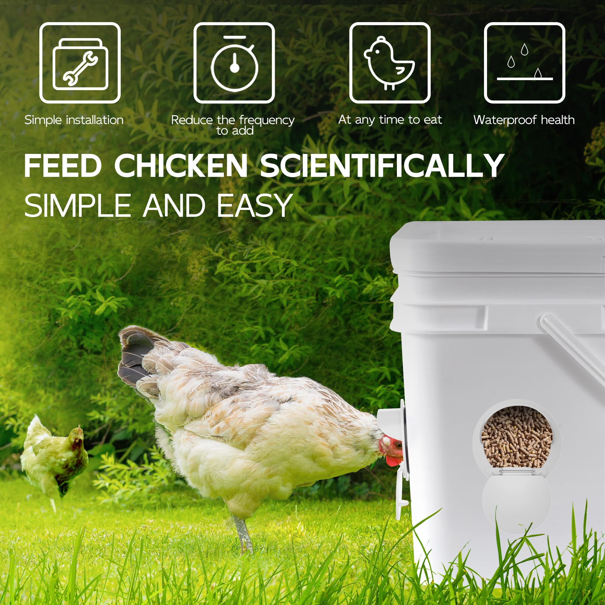 Hipykat 12-port design provides long-lasting weather-resistant feeding