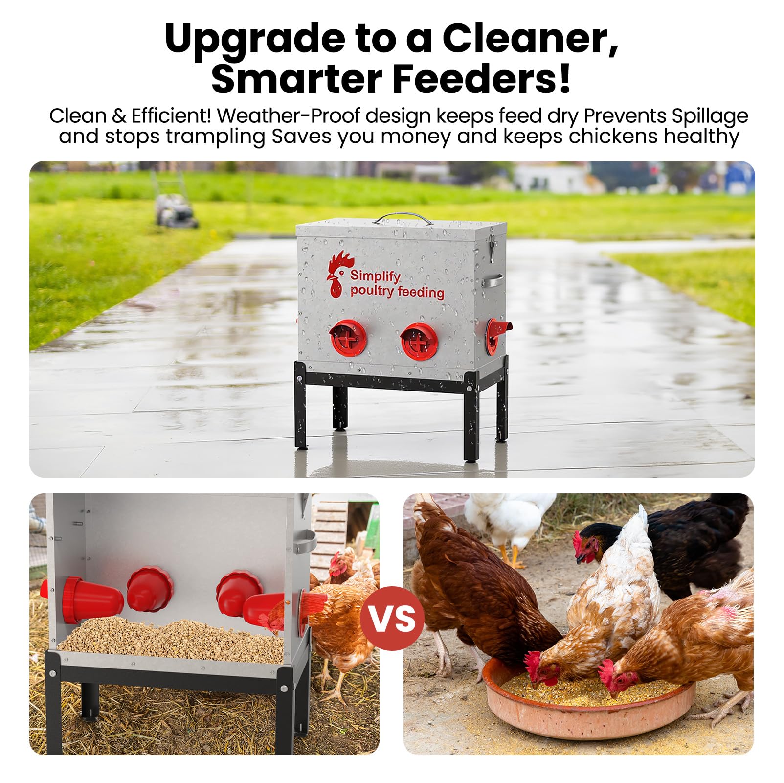 Hiqufet outdoor metal feeder highlights rust-resistant construction for seasons of use