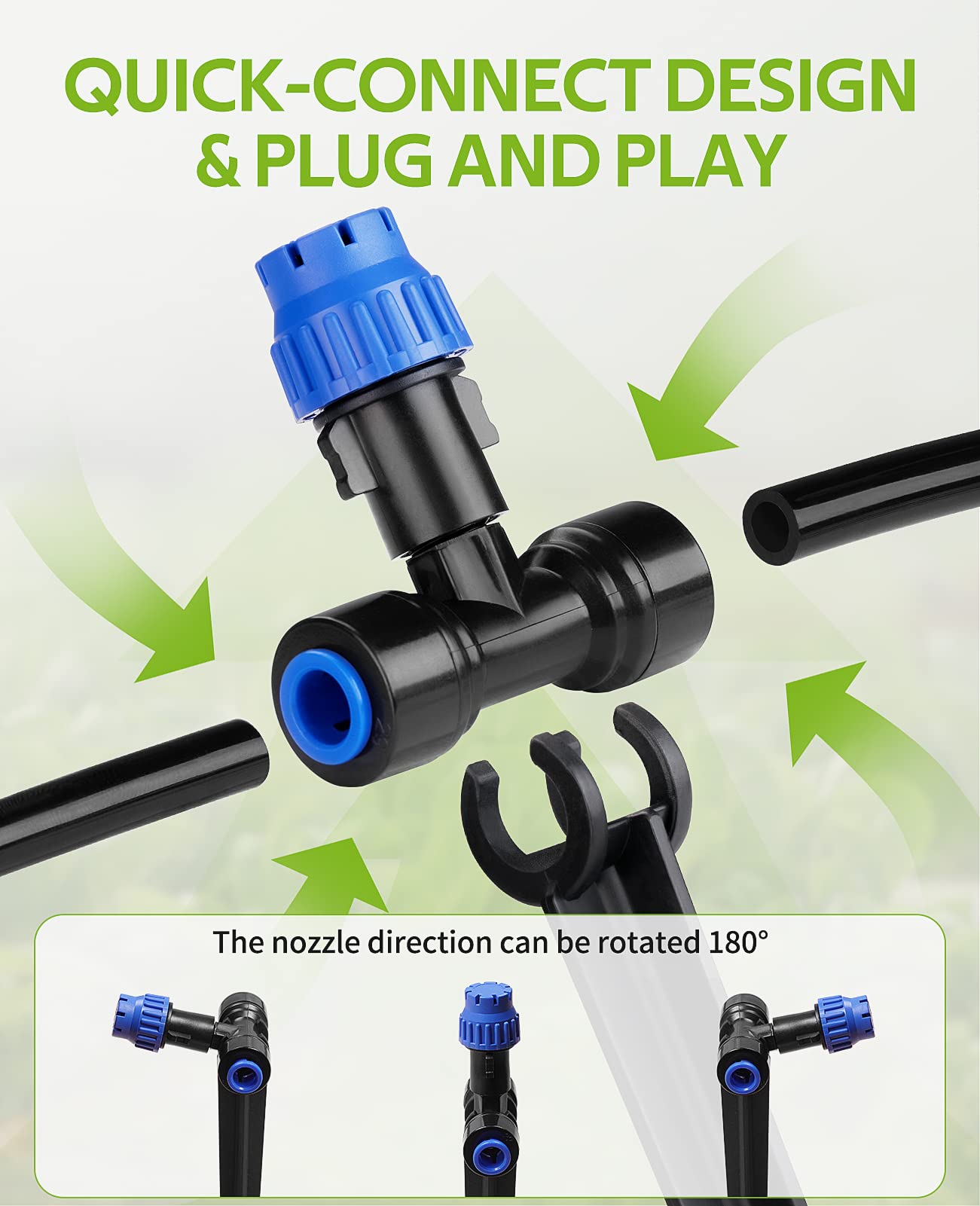 HIRALIY 1/4in barbed fittings are compatible for quick connections.