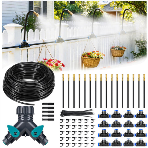 HIRALIY 360-degree brass nozzles for precise garden misting and coverage