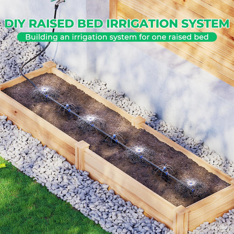 HIRALIY 8-hole dripper provides varied patterns for targeted watering.