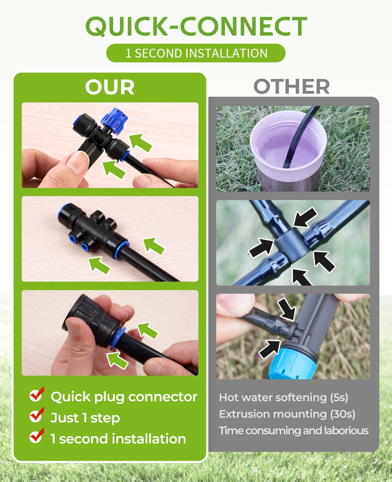 HIRALIY adjustable-flow nozzle enables personalized watering patterns for diverse plants.