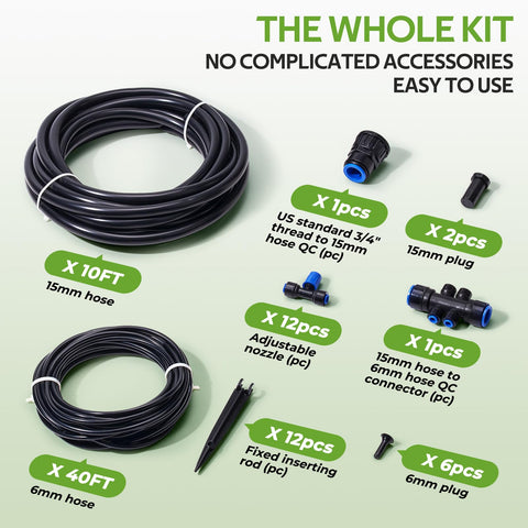 HIRALIY detachable sprinkler heads — easy cleaning to prevent clogging.