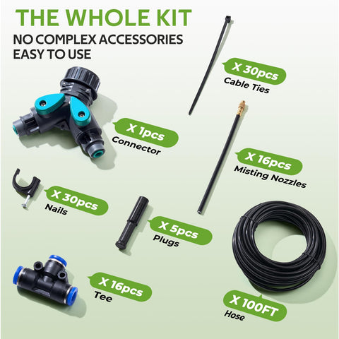HIRALIY DIY garden irrigation kit for customizable watering setups