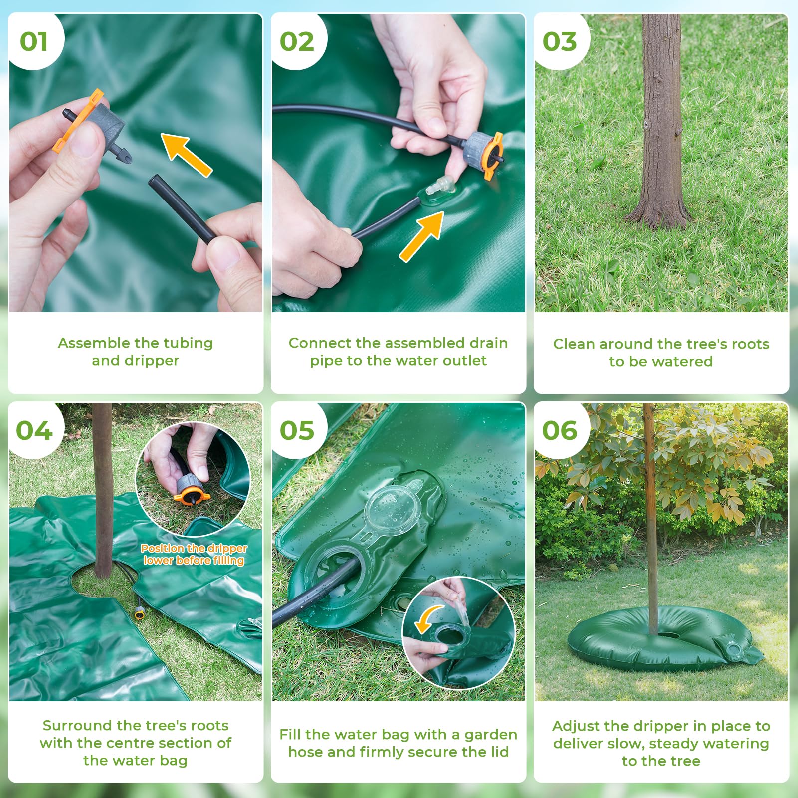 No-tools installation with hose filling keeps setup quick.