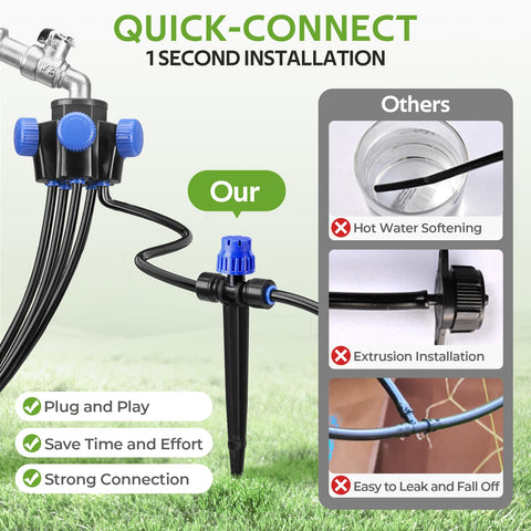 HIRALIY five-way connector enabling independent irrigation channels