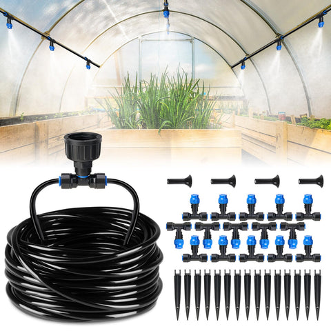 HIRALIY greenhouse misting 59ft kit for efficient cooling and watering