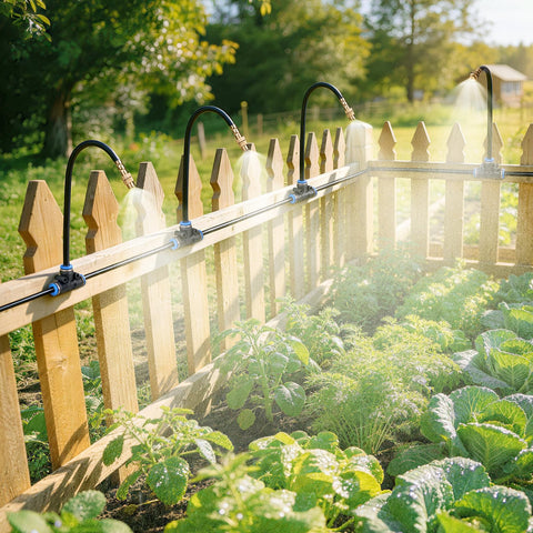 HIRALIY greenhouse misting setup enhancing plant humidity control