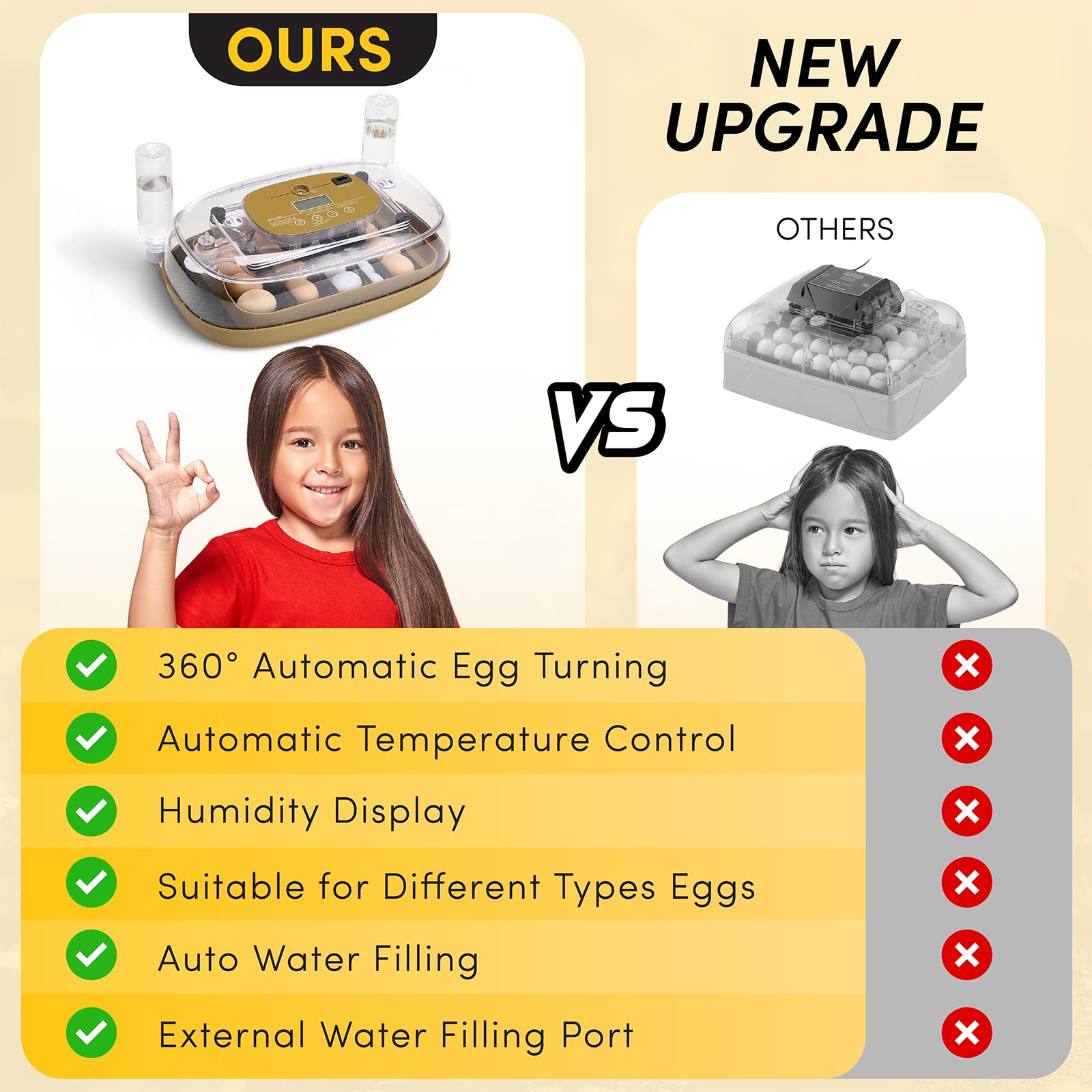 HIRALIY incubator with auto egg Turner simulates natural turning for better embryo development