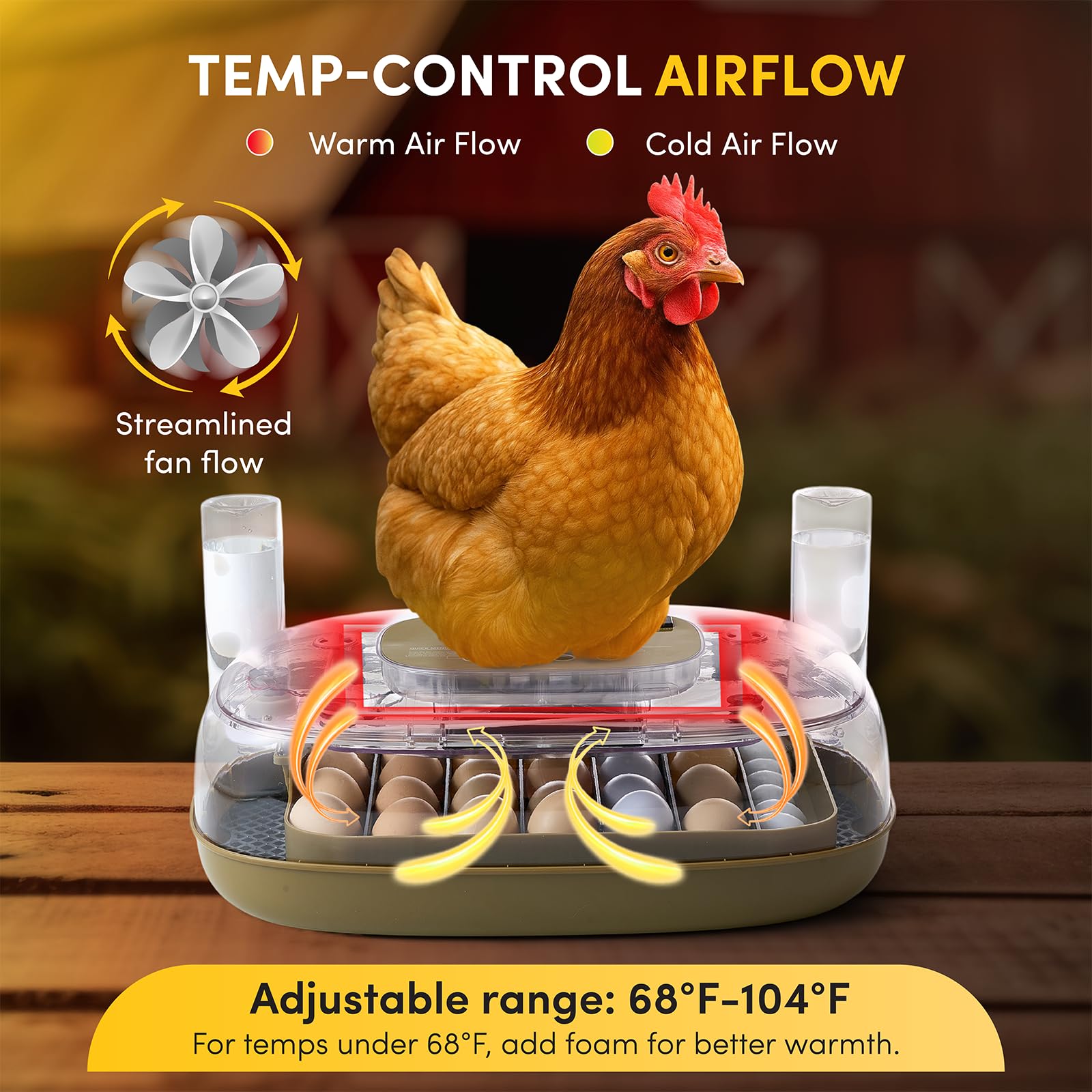 HIRALIY incubator precise temp and humidity support stable incubation conditions